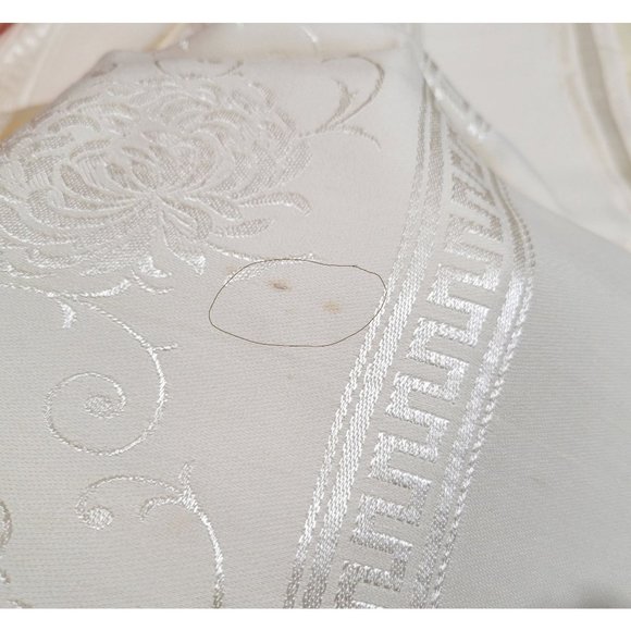 Damask Tablecloth Bates Rayon Supreme Ivory 66 x 84 Rectangle New Old Stock - Picture 3 of 12